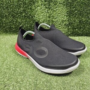 Oofos Oomg Sport Black Red Comfort Low Recovery Slip On Sneakers Mens Size 12
